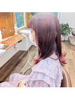 カラフル ヘアー(Colorful hair)&nbsp;レッドインナーカラー