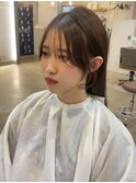 小顔顔まわりカット前髪カット韓国風シースルーバング抜け感