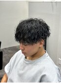 波巻きパーマ