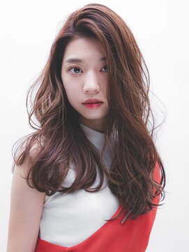 ポンテ 福間店(ponte) 似合わせカット20代30代40代50代ブラウンカールセミロング