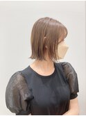 外ハネ切りっぱなし　ぱっつんボブ　長崎