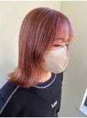 イメチェン/ホワイトブロンド/外ハネボブ/美髪/茨木