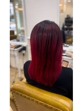 シャルティア(SHALLTIA) ワインレッド/ダークカラー/赤髪/個性的/ストレート