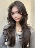 韓国風/レイヤー/小顔/前髪カット/髪質改善/グレージュ/透明感