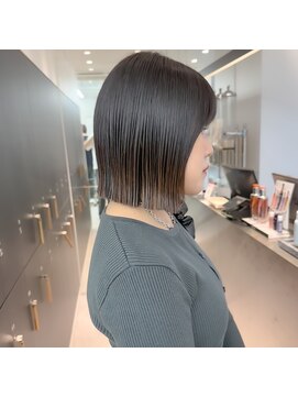 ロンドシエル 横浜(Lond ciel) イメチェン外ハネボブ美髪ワイドバングミディアムレイヤーカット