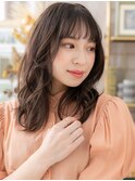 ■くすみベージュ韓国風巻きフェミニンロング314戸頭20代30代