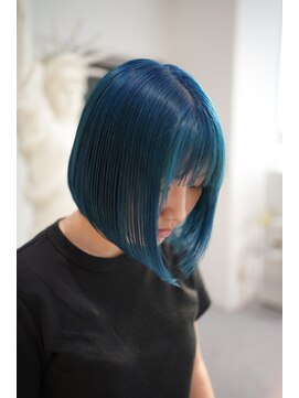 ヘアーアンドメイク ニューヨークニューヨーク 姫路店(Hair&Make NYNY) ぱつっとボブ/オーシャンブルー/20代/30代/40代