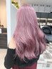 ケアブリーチリタッチ＋毛先までのブリーチ＋カラー+トリートメント