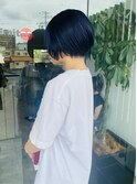 【和歌山美容室】ショートカット+コバルトブルー