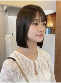 マロンベージュ/ボブ/前髪/レイヤー/小顔/髪質改善/縮毛矯正原宿
