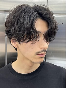 レタッチ バイ フィフス 天神大名(RETOUCH by fifth) 天神メンズパーマフェザーパーマシャドウパーマセンターパート