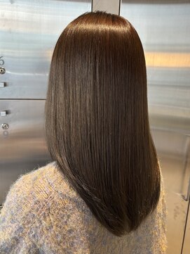 オーガニック リブ 川越(organic+live) 冬の透明感◎艶カラーブラウン×アッシュグレージュ