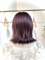 ロウブ(roubu.)&nbsp;【roubu.】【ブリーチなしダブルカラー】ボルドーレッドボブ
