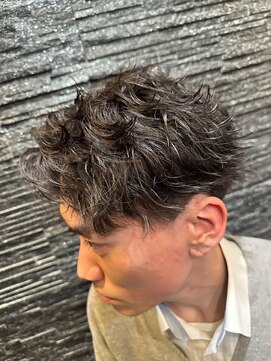 ヒロギンザ 銀座一丁目店(HIRO GINZA) 波巻きスパイラルパーマ×ツーブロック/メンズ/ニュアンスパーマ