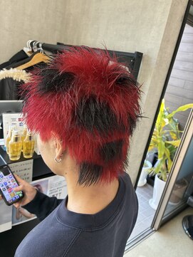 トリコ(ToricO) ワインレッド チェリーレッド ダブルカラー ブリーチカラー