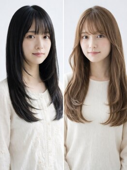 Life is...Moment 浜松富塚店【ライフイズモーメント】【4/1NEW OPEN（予定）】の写真/癖毛のお悩みを解消し、地毛のような質感へ。こだわりの薬剤で叶える髪質改善ストレート