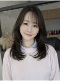 大分ミディアムレイヤー韓国ヘアくびれスタイル顔まわりカット