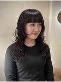 ミディアム/ボブ/パーマ/艶カラー/レイヤー/顔周りレイヤー