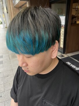 カフェアンドヘアサロン リバーブ(cafe&hair salon re:verb) ブルー系デザインカラー☆