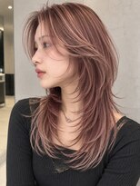 アースオーセンティック 立川店(EARTH Authentic)&nbsp;ピンクベージュ×ハッシュカット