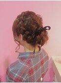 人気NO1★大きめ編み込みカチューシャのルーズなヘアセット☆