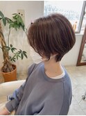 【just hair 京急久里浜】くびれショート/透け感グレージュ