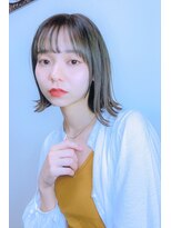 ノノリリ(NONORIRI)&nbsp;ぱつっとボブこなれストレートWカラーアッシュグレー