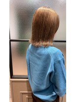 プチメゾントウキョウ(Petit Maison Tokyo) 酸性ストレート_切りっぱなしボブ_ミルクティベージュ