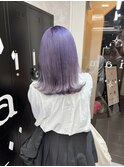 パープルカラー/韓国ヘア/ケアブリーチ/ダブルカラー/渋谷