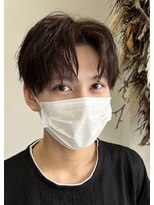 ネクストフォーヘアー(NEXT for hair)&nbsp;コンマバング ベージュ ブラウン 束感 ツーブロ 刈り上げ