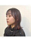 外ハネ×インナーカラー