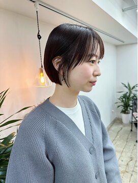 アル 心斎橋店(alu) ショートヘア/顔型別ヘアスタイル特集/アッシュブラック