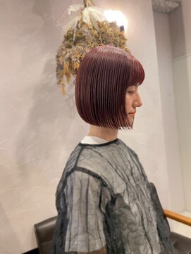 メゾン(maison) ボブ/切りっぱなし/ピンク