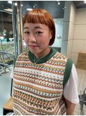 切りっぱなしボブ × お洒落オレンジ【戸田雅子】