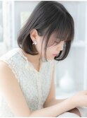 ★似合わせカットアッシュブラック前下がりボブ20代30代40代★10