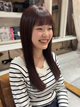 ラボヌールヘアーリアン 川越店(La Bonheur hair Lien) フルバング×ピンク