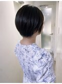 《GRANDLINE友田千栄》ナチュラルな丸みショートボブ アッシュ