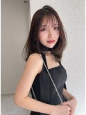 透明感溢れるグレージュ×レイヤーカット×韓国