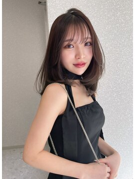 天神美容室 透明感溢れるグレージュ×レイヤーカット×韓国