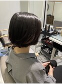黒髪ボブルフネビージュ小顔ワンレン