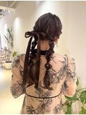 結婚式ヘアセットツイン編みおろし/KAORISHINJYO
