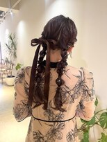 セブンベルベット(7 Velvet)&nbsp;結婚式ヘアセットツイン編みおろし/KAORISHINJYO