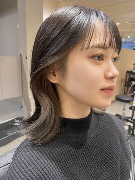 エトラ 渋谷店(etora) インナーカラー　ベージュ　くびれ巻き