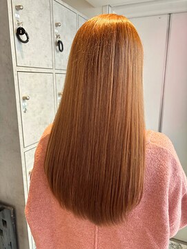 ヘアリゾート粋 新宿三丁目本店 艶髪ケアカラーオレンジベージュ