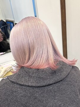 ラック 表参道(LUCK) 裾カラー/ブリーチ/ケアブリーチ/ペールピンク/ラベンダー/20代