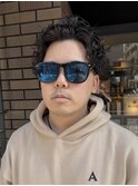 オールバックパーマ
