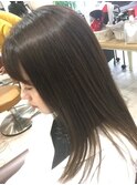 30代シースルーぱっつん前髪で結んでかわいいフェイスレイヤー