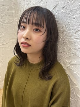 オーセンヘア(AUTHEN.HAIR) ミディアム×ラベンダーベージュ