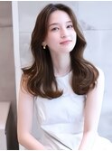  セミロング30代40代くびれヘア前髪なし前髪あり表参道