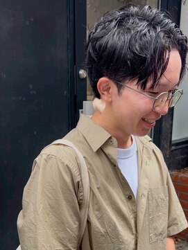 メンズパーマ[青山/表参道/白髪染め/白髪ぼかし/ハイライト]